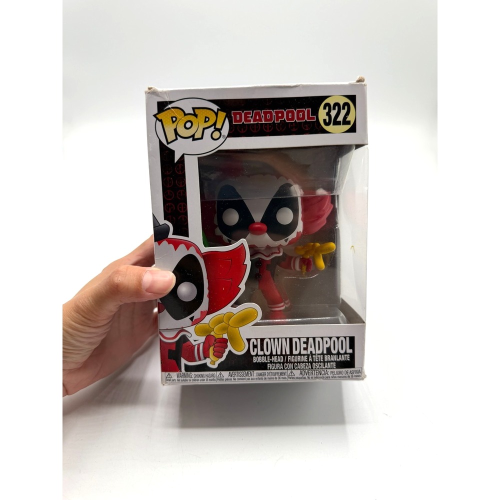 Funko Pop Marvel Clown Deadpool Bobblehead Toy Figure #322